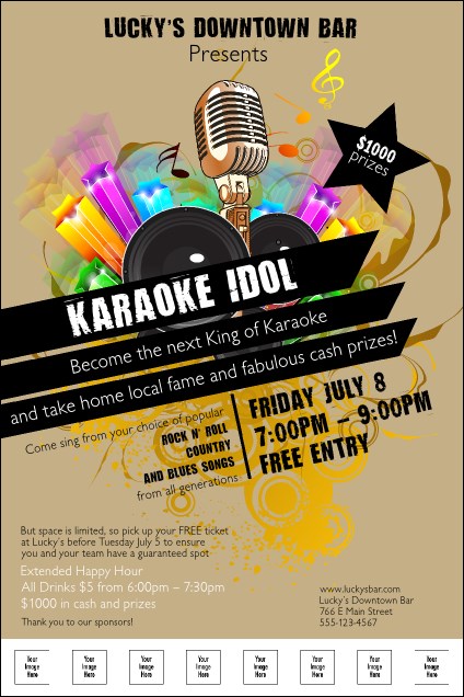 Karaoke Logo Poster Product Front