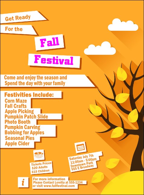 Fall Cut Paper Invitation Product Front