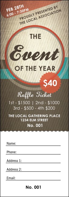 All Purpose Circle Raffle Ticket Product Front
