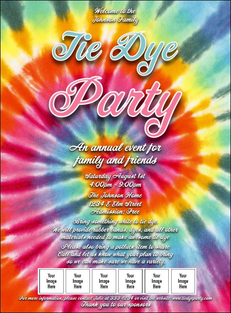 Tie Dye Logo Flyer Product Front