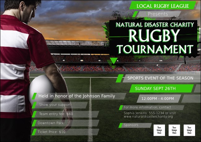 Rugby Stadium Club Flyer